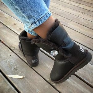 Угги женские UGG BAILEY BUTTON BLING Leather