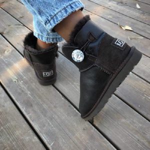 UGG BAILEY BUTTON BLING MINI Leather