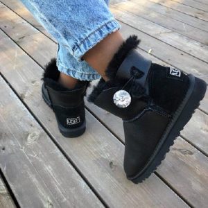 UGG BAILEY BUTTON BLING MINI Leather