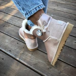 UGG BAILEY BUTTON BLING MINI Leather