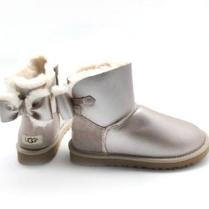 Угги женские UGG DOUBLE BOW MINI Leather