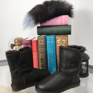 Угги женские UGG BAILEY BUTTON Leather