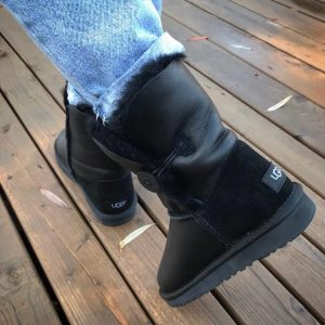 Угги женские UGG BAILEY BUTTON Leather