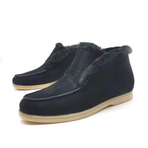 Ботинки мужские Loro Piana Winter Black Walk