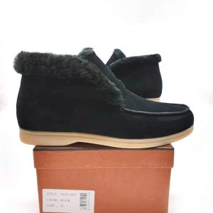 Ботинки мужские Loro Piana Winter Black Walk