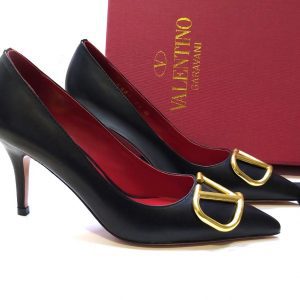 Туфли женские Valentino VLOGO Black Red