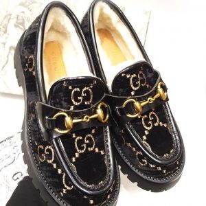 Лоферы женские Gucci Horsebit Black