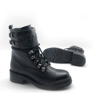 Ботинки женские Balmain Leather Ranger Ankle Boots