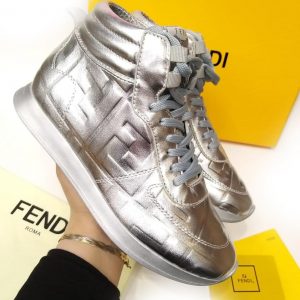 Кроссовки женские Fendi Prints On Silver