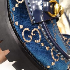 Лоферы женские Gucci Horsebit Dark Blue