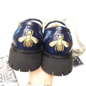 Лоферы женские Gucci Horsebit Dark Blue