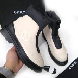 Ботинки женские Chanel Winter Black White