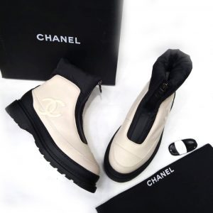 Ботинки женские Chanel Winter Black White