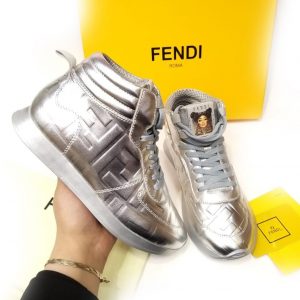 Кроссовки женские Fendi Prints On Silver