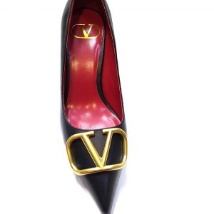 Туфли женские Valentino VLOGO Black Red