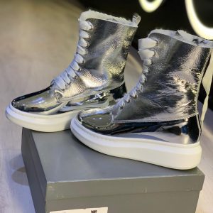 Ботинки женские Alexander McQueen Silver White