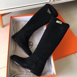 Сапоги женские Variation Hermes Black Suede