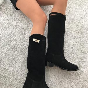 Сапоги женские Variation Hermes Black Suede