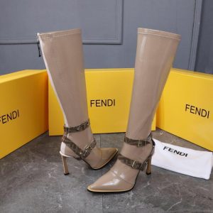 Сапоги женские FFrame Fendi Beige