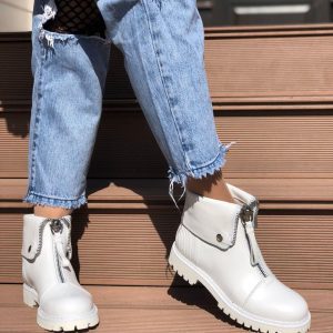 Ботинки женские Alexander McQueen Mid White