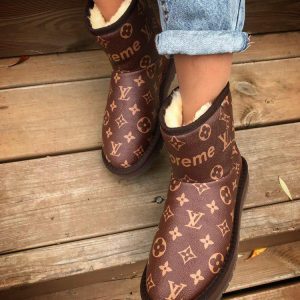 Угги женские Louis Vuitton Supreme Brown