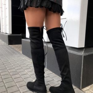 Ботфорты женские LOWLAND Black Stuart Weitzman