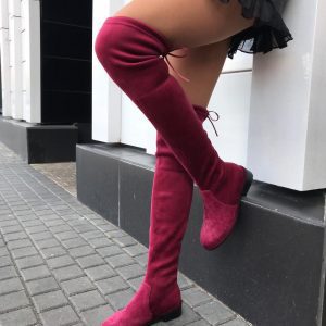 Ботфорты женские LOWLAND Bordo Stuart Weitzman