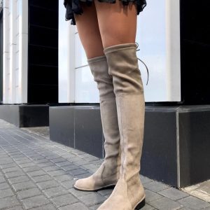 Ботфорты женские LOWLAND Beige Stuart Weitzman