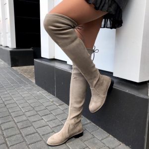 Ботфорты женские LOWLAND Beige Stuart Weitzman