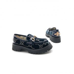 Лоферы женские Gucci Horsebit Dark Blue