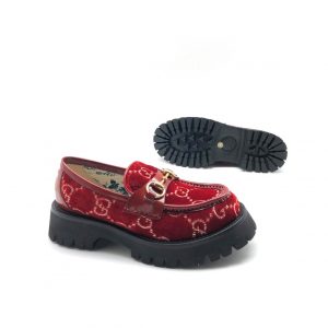 Лоферы женские Gucci Horsebit Red