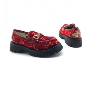 Лоферы женские Gucci Horsebit Red