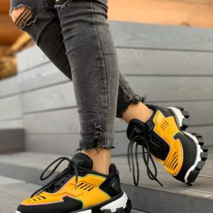 Кроссовки женские Prada CloudBust Thunder Yellow