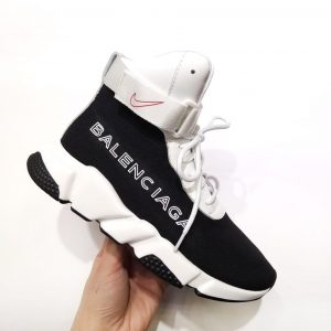 Кроссовки женские Balenciaga Nike Air Pegasus White Black