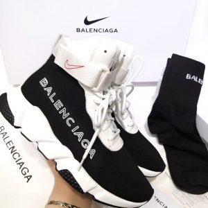 Кроссовки женские Balenciaga Nike Air Pegasus White Black