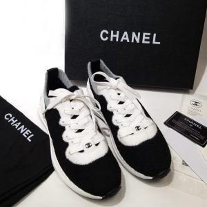 Кроссовки женские Chanel Black Wool