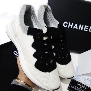 Кроссовки женские Chanel White Wool