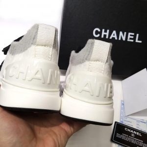 Кроссовки женские Chanel White Wool