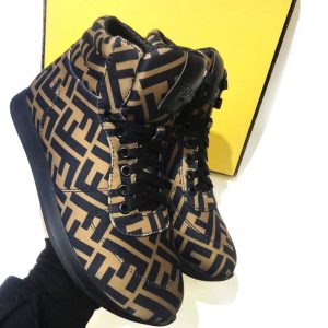 Кроссовки женские Fendi Prints On Gold