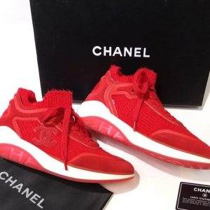 Кроссовки женские Chanel Red Angora