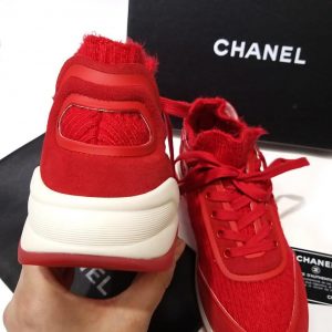 Кроссовки женские Chanel Red Angora