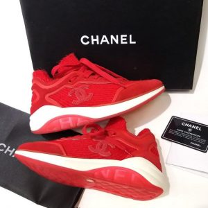 Кроссовки женские Chanel Red Angora