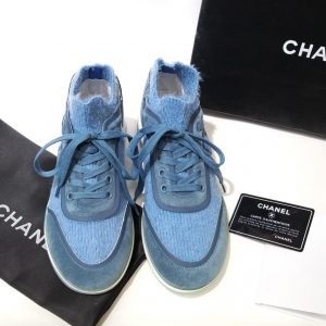 Кроссовки женские Chanel Blue Angora