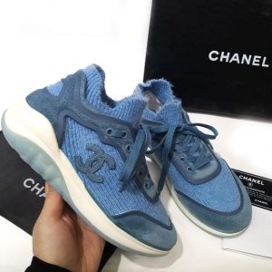 Кроссовки женские Chanel Blue Angora