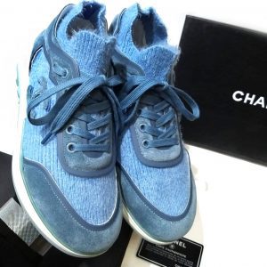 Кроссовки женские Chanel Blue Angora