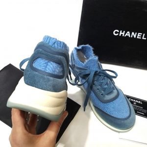 Кроссовки женские Chanel Blue Angora