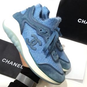 Кроссовки женские Chanel Blue Angora