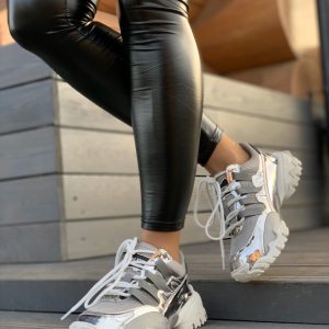 Кроссовки женские Valentino CLIMBERS Silver Grey