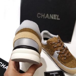 Кроссовки женские Chanel Beige Tweed