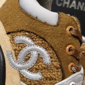 Кроссовки женские Chanel Beige Tweed